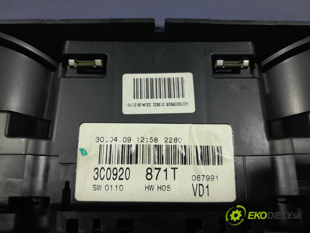 Vw Passat 2009 Přístrojová deska 3C0920871T