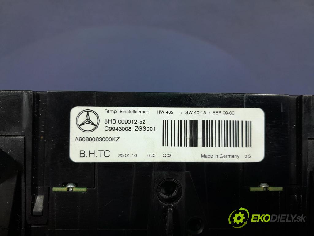 Mercedes Sprinter 2016 Přepínač Klimatizace: Proud vzduchu A9069063000