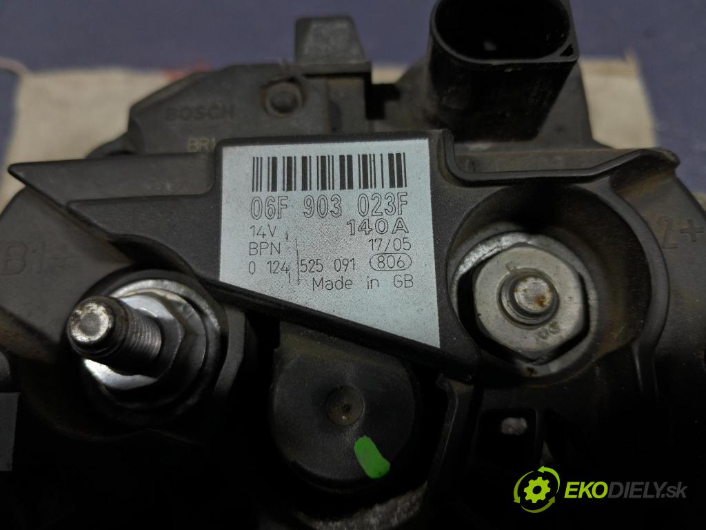 Vw Golf 2005 Alternator 06F903023F