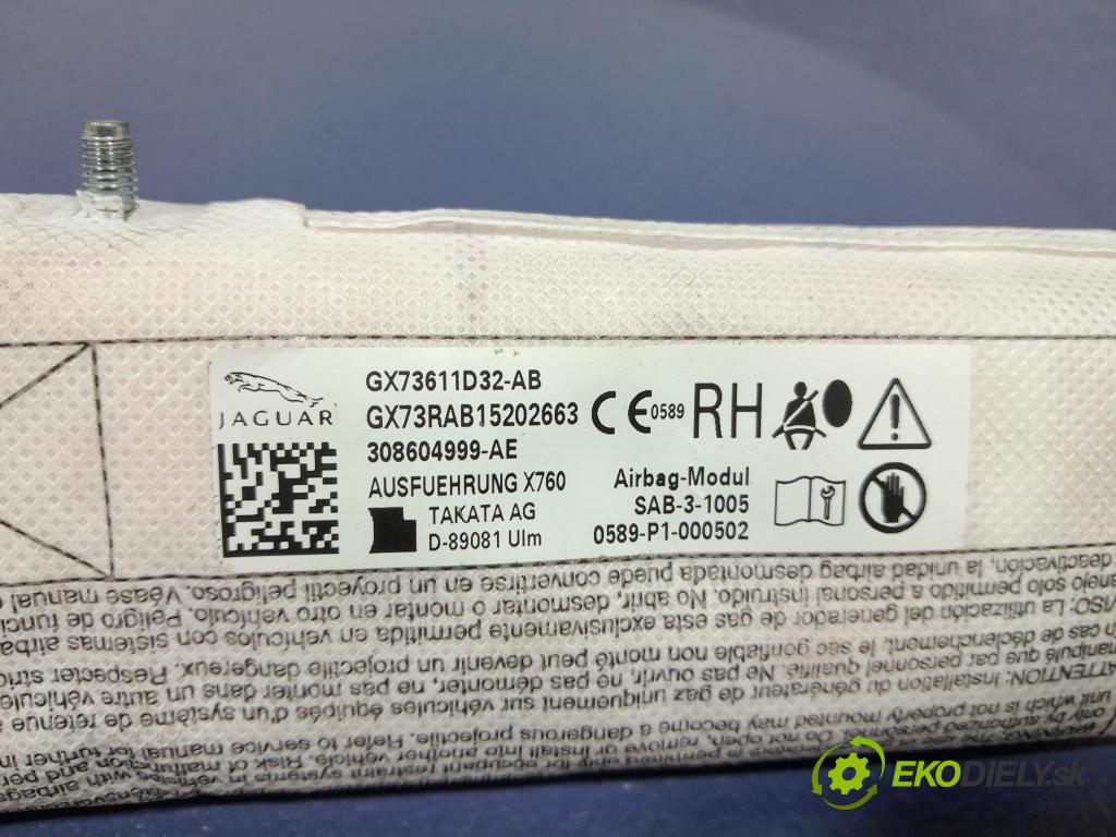 Jaguar Xf 2015 Airbag: Sedadlo: x GX73-611D32-AB