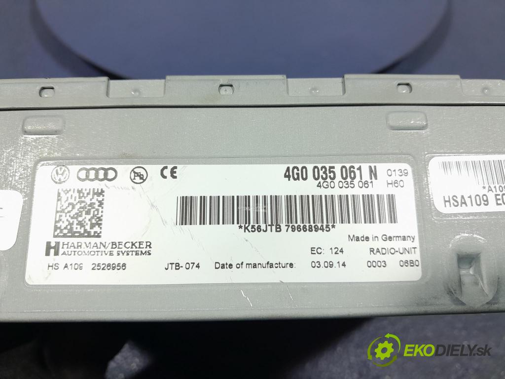 Audi A5 2014 Radio I Navigace: 4G0035061N