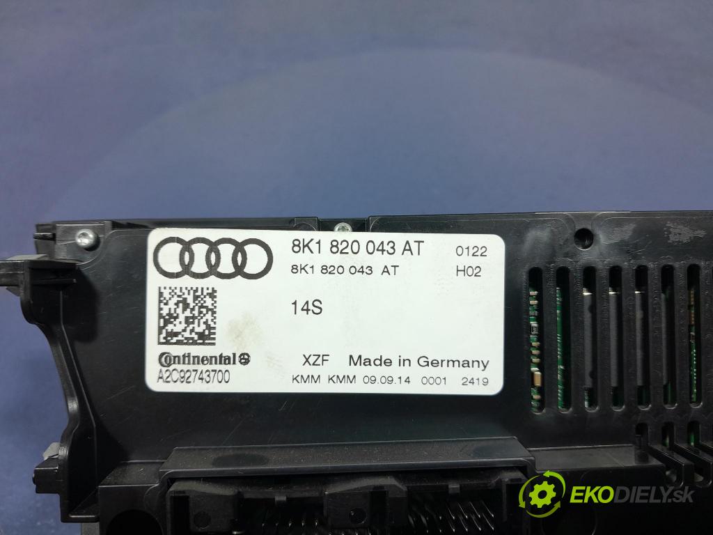 Audi A5 2014 prepínač Klimatizácia: Prúd vzduchu: 8K1820043AT