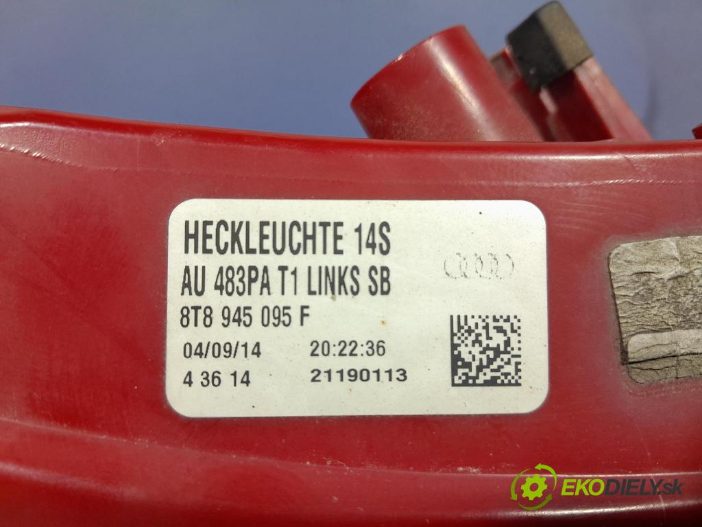 Audi A5 2014 svetlo / reflektor zad ľavá Vonkajsia: 8T8945095F