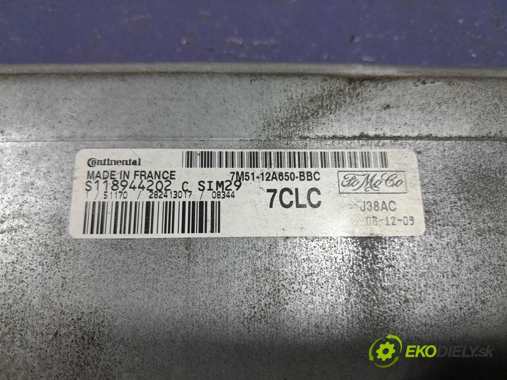 Ford Focus 2009 riadiaca jednotka Motor: 7M51-12A650-BBC