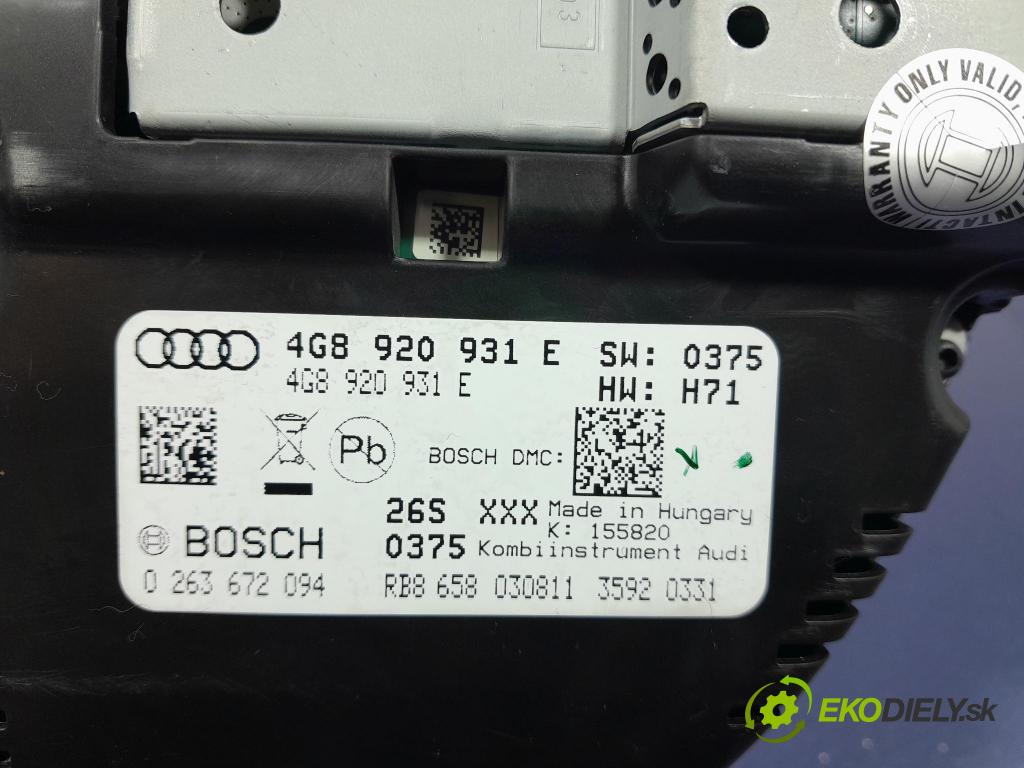 Audi A6 2011 Přístrojová deska 4G8920931E