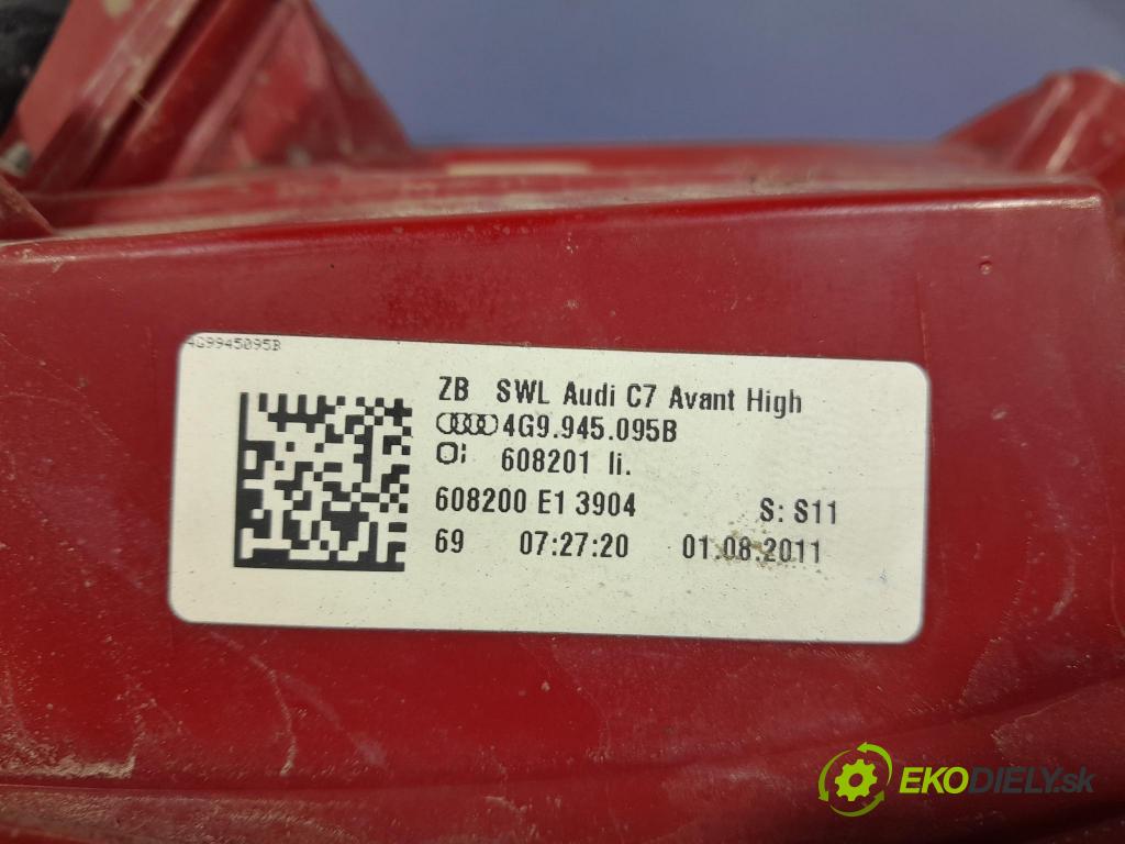 Audi A6 2011 svetlo / reflektor zad ľavá Vonkajsia: 4G9945095B