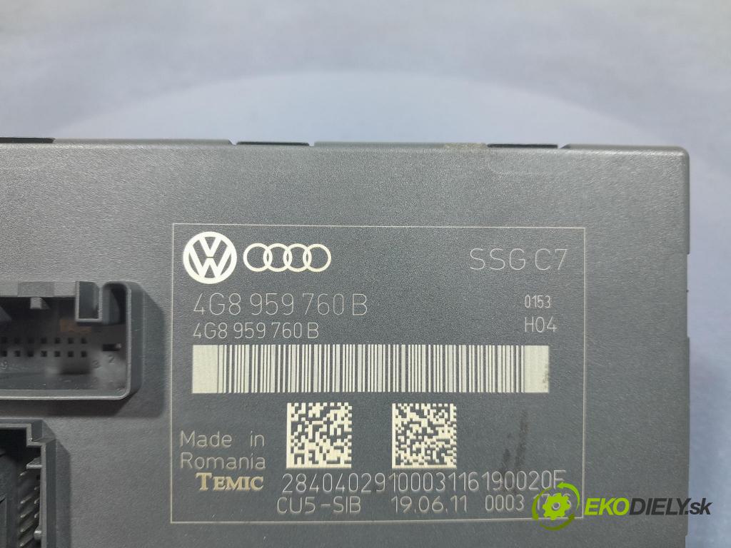 Audi A6 2011 riadiaca jednotka Sedadlo: 4G8959760B
