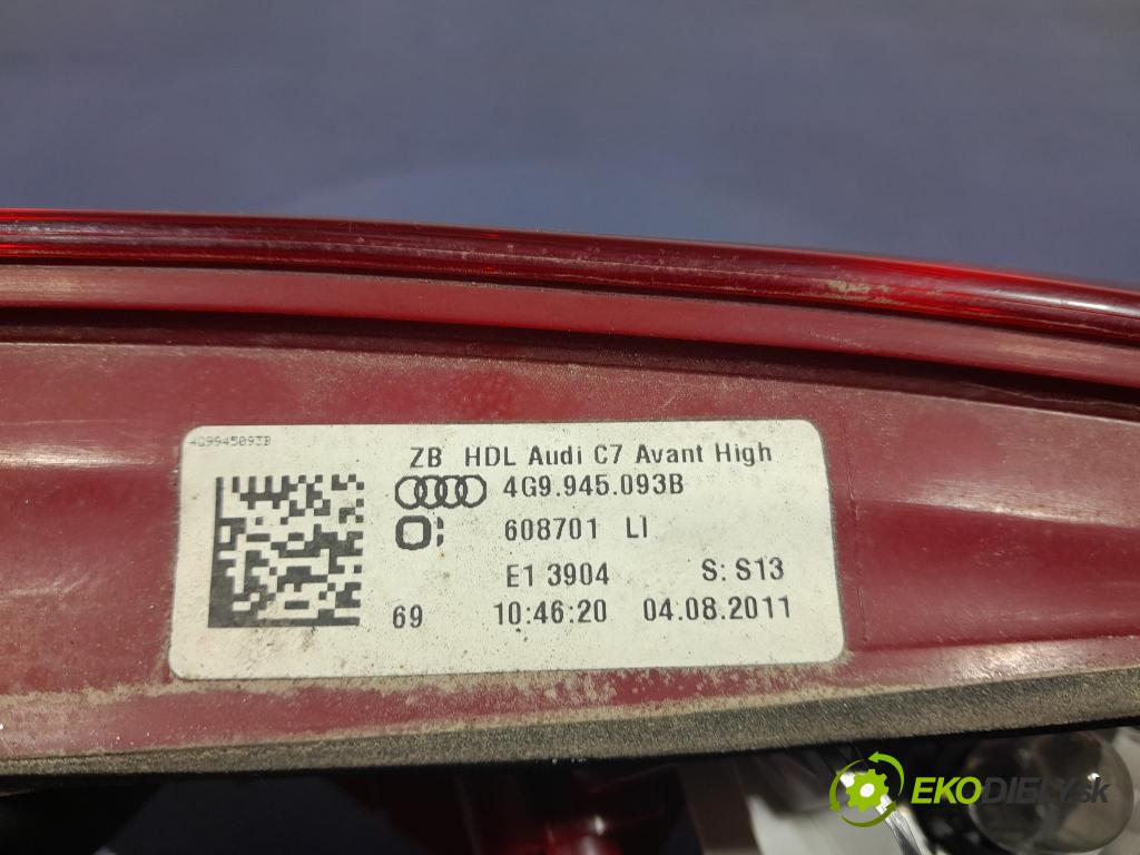 Audi A6 2011 svetlo / reflektor zad ľavá Vnútri: 4G9945093B