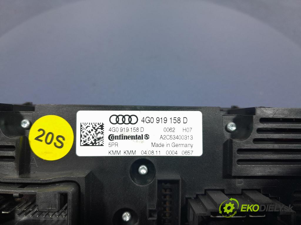 Audi A6 2011 prepínač Klimatizácia: Prúd vzduchu: 4G0919158D