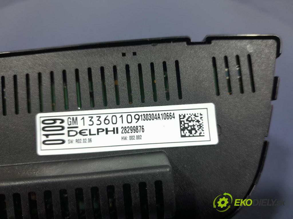 Opel Astra 2013 prepínač Klimatizácia: Prúd vzduchu: 13360109