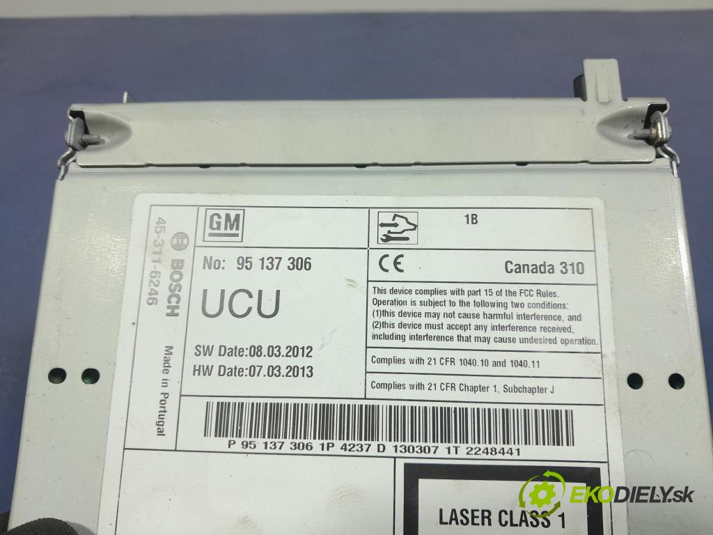 Opel Astra 2013 Radio I Navigácia: 95137306