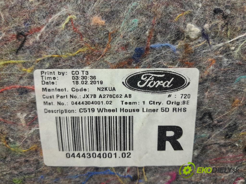 Ford Focus 2019 Zvuková izolácia JX7B-A278C62-AB