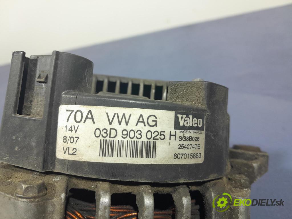 Vw Polo 2008 Alternator 03D903025H