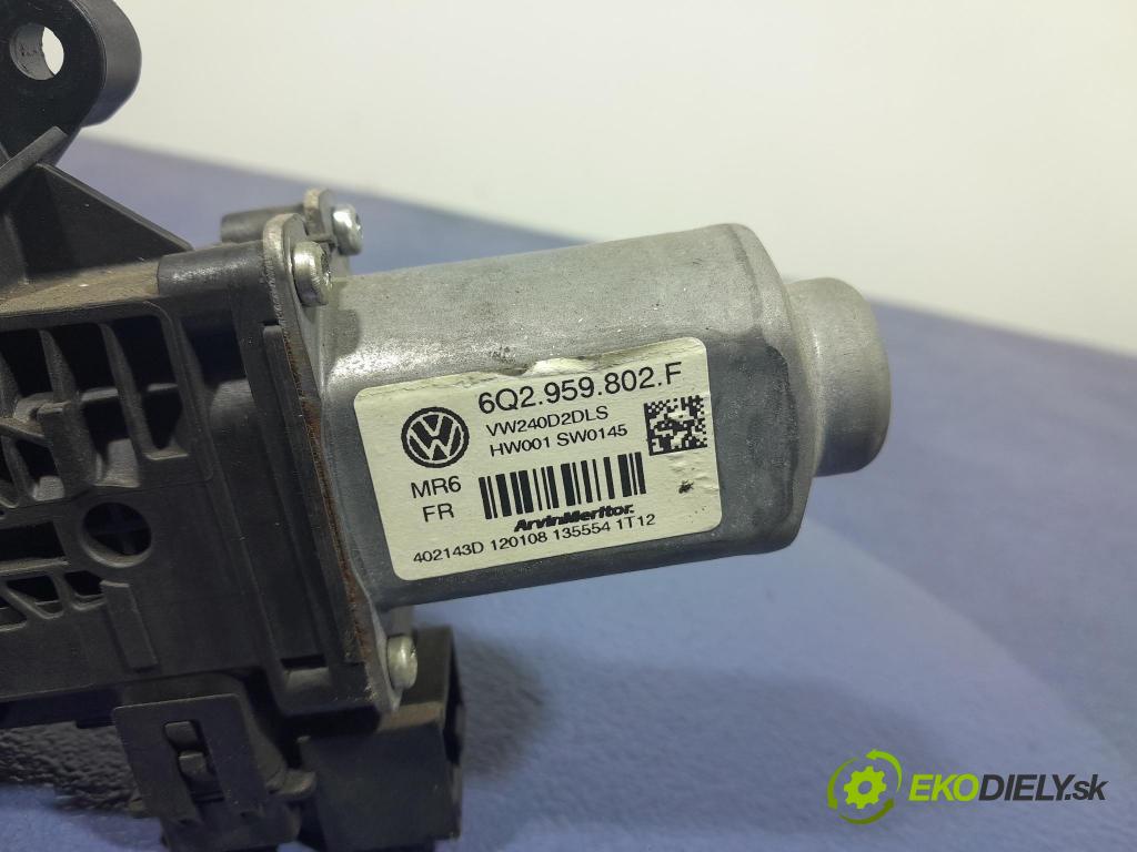 Vw Polo 2008 mechanismus stahování Sklenka: před Levý: 6Q2959802F