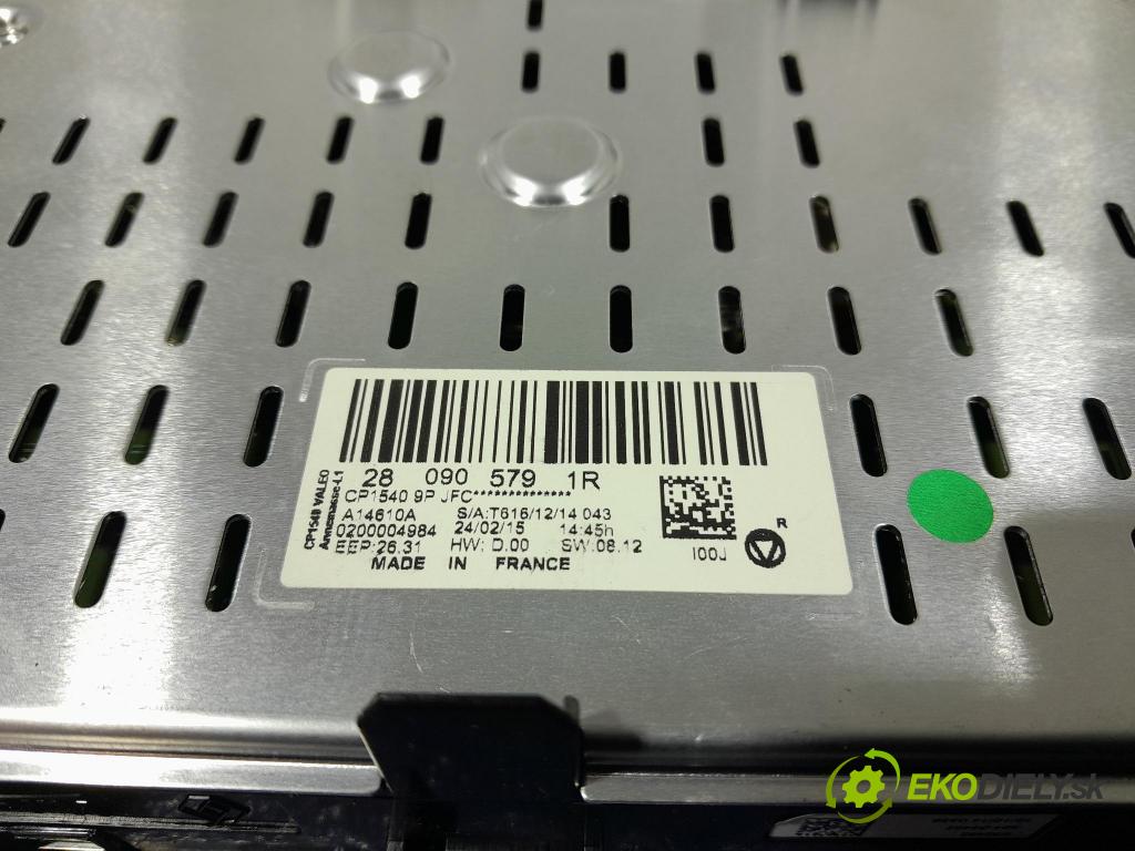 Renault Espace 2015 Zobrazit: Rádio: / GPS 280905791R