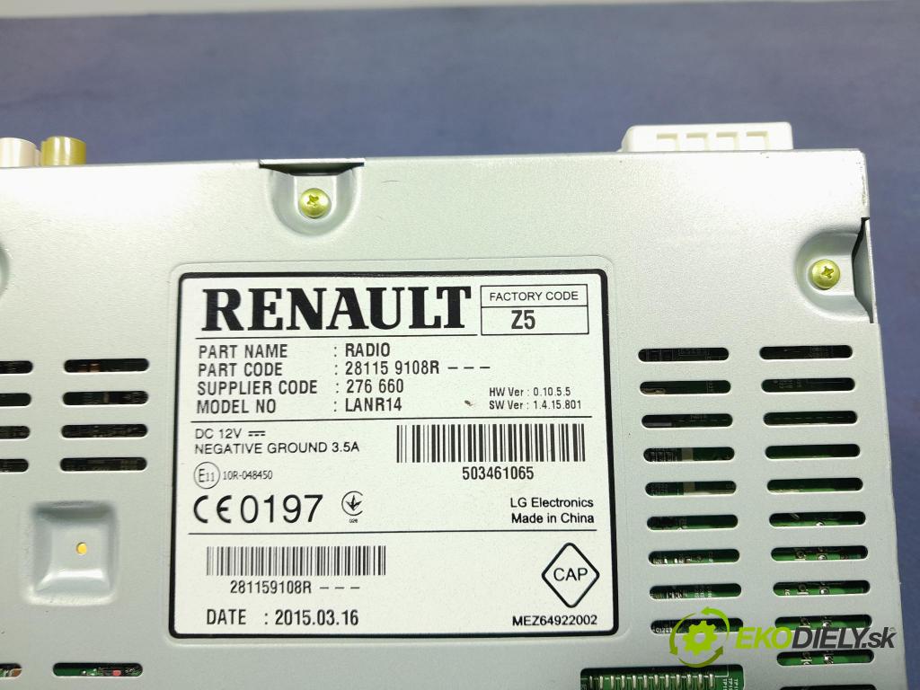 Renault Espace 2015 Radio I Navigácia: 281159108R