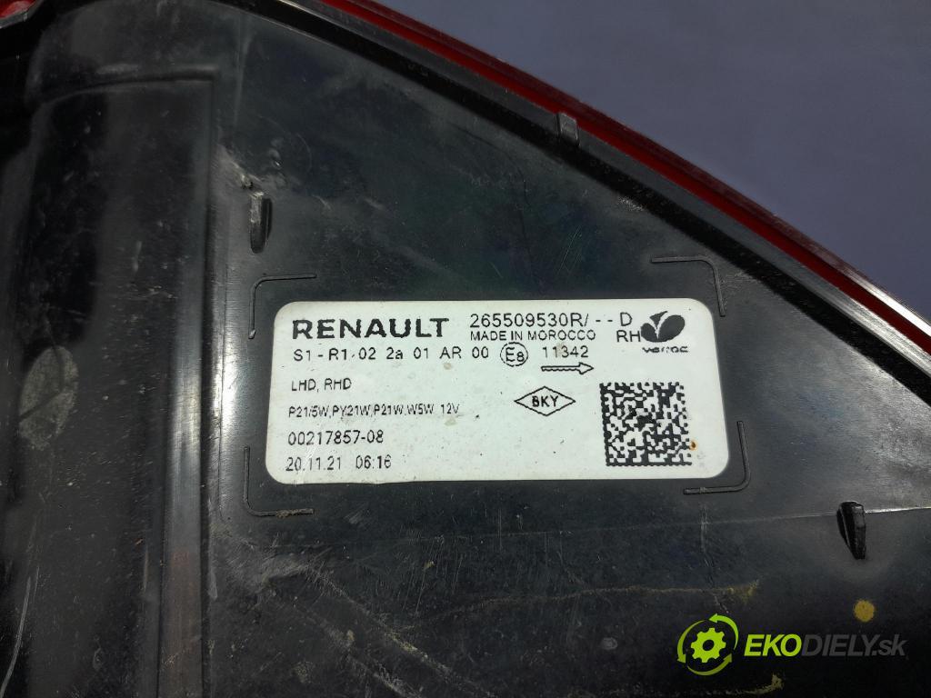 Dacia Sandero 2021 svetlo / reflektor zad Prava: Vonkajsia: 265509530R