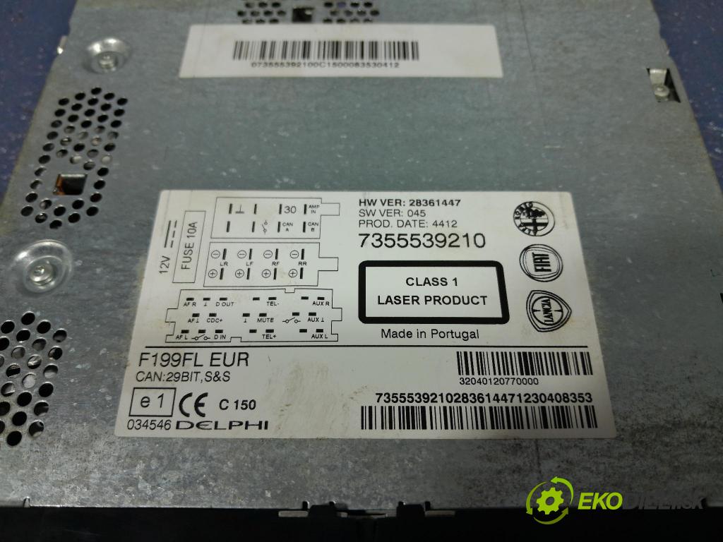 Fiat Punto 2013 Radio I Navigácia: 7355539210