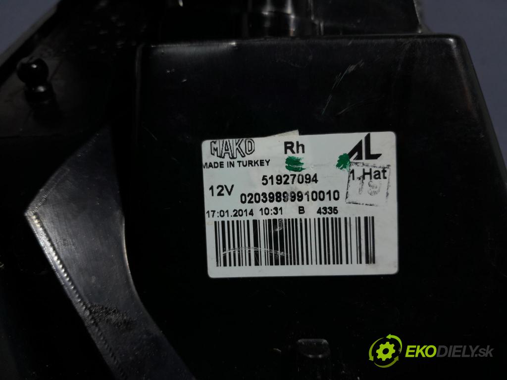 Fiat Punto 2013 svetlo / reflektor zad Prava: Vonkajsia: 51927094