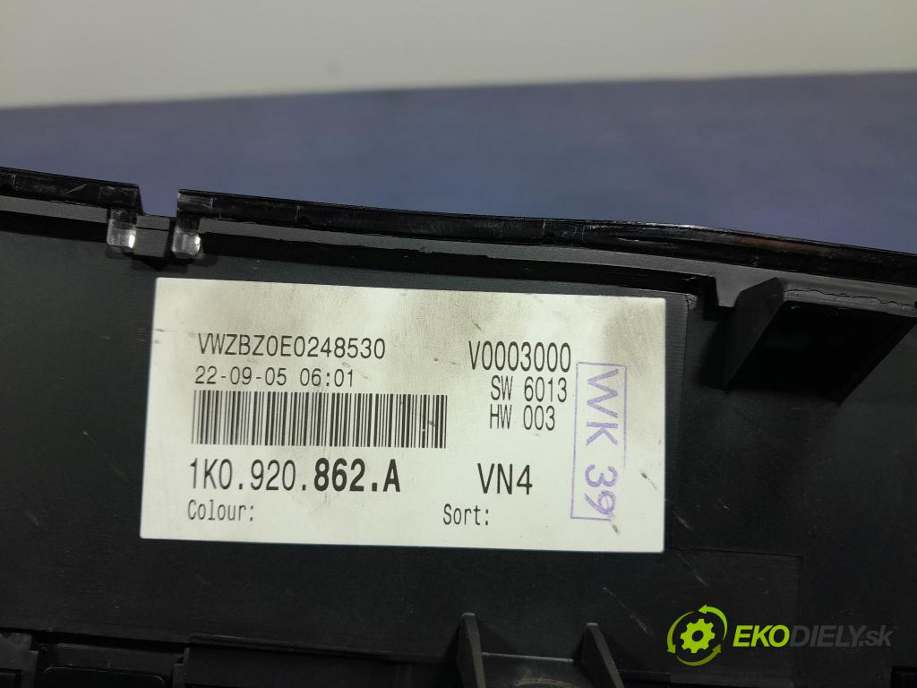 Vw Golf 2006 prístrojovka/ budíky 1K0920862A