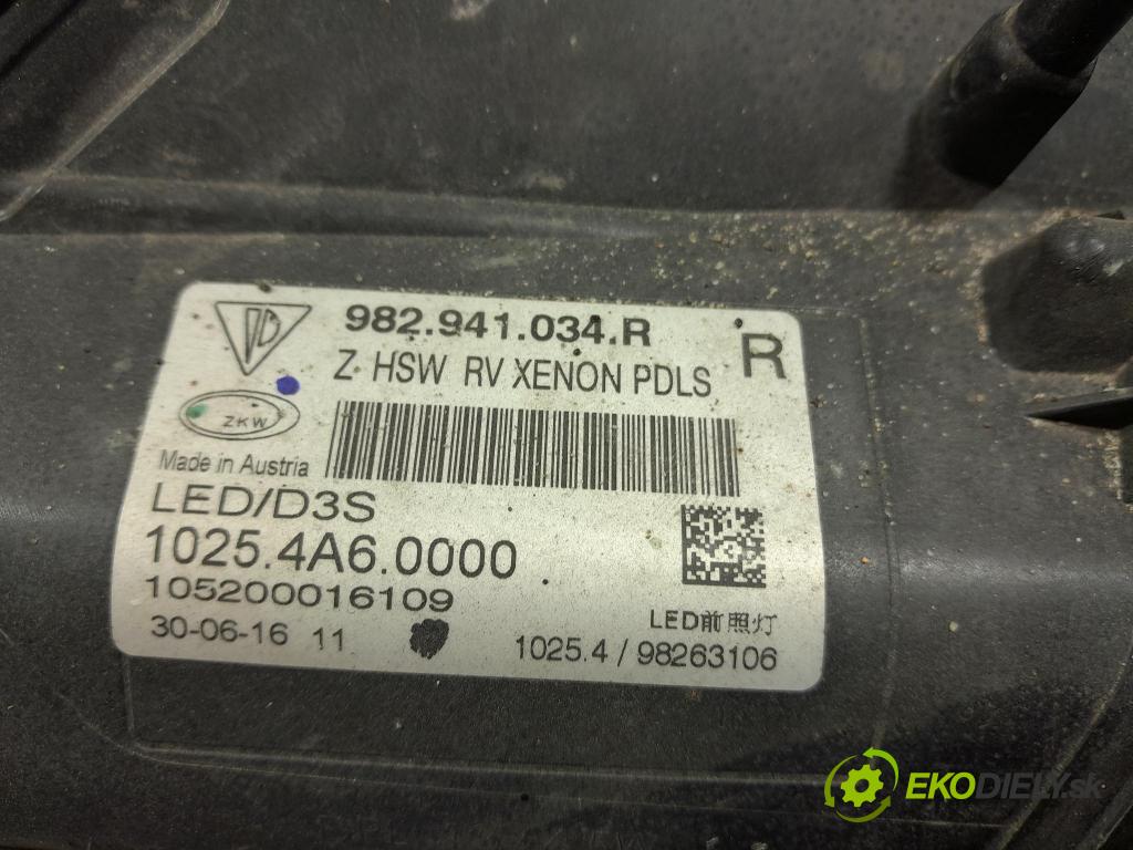 Porsche Cayman 2016 světlo v pravo: 982941034R