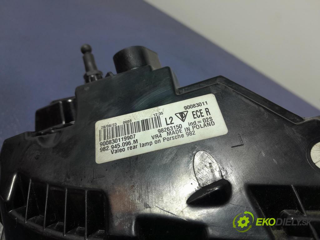 Porsche Cayman 2016 světlo Zad: Práva: Mimo: 982945096M