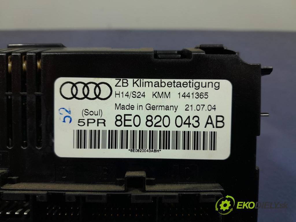 Audi A4 2004 prepínač Klimatizácia: Prúd vzduchu: 8E0820043AB