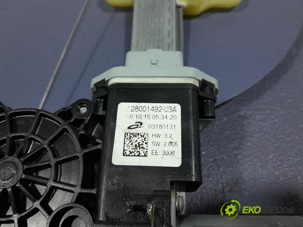 Renault Captur 2016 mechanizmus okna Okná: Predné Vľavo: 128001502B