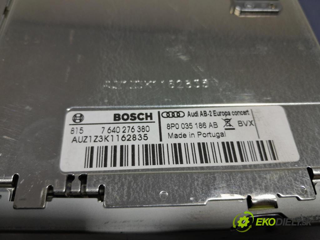 Audi A3 2010 Radio I Navigácia: 8P0035186AB