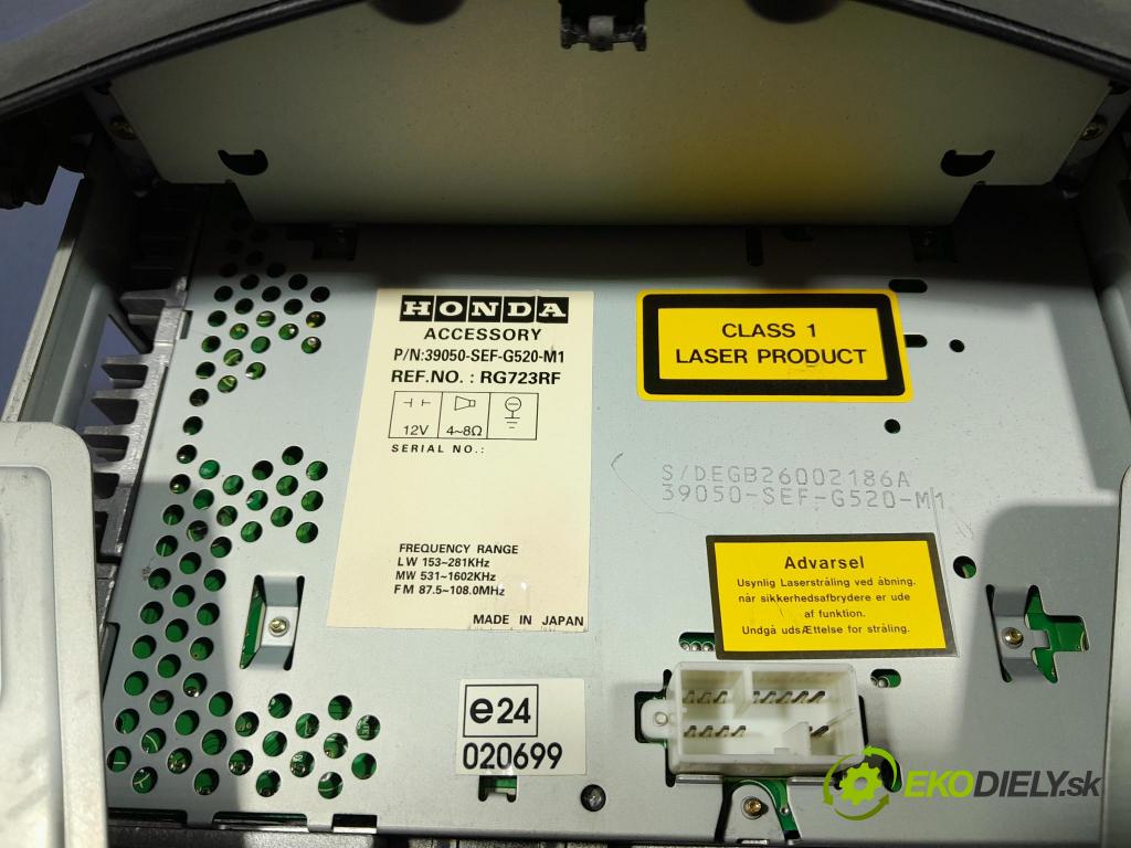 Honda Accord 2004 Radio I Navigácia: 39050-SEF-G520-M