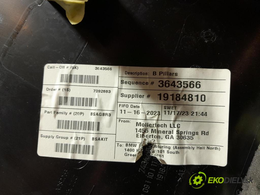 Bmw X6 2023 kryt Plast: Interiéry: 7434279