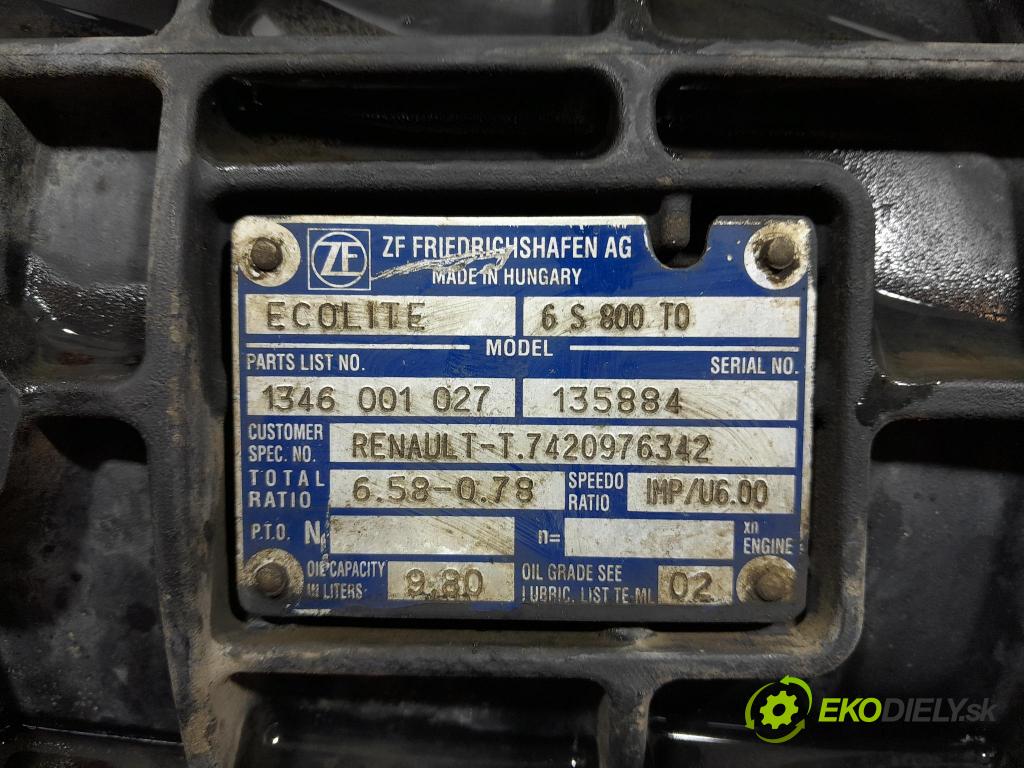 Renault Midlum 2011 prevodovka Manualna 6S800TD
