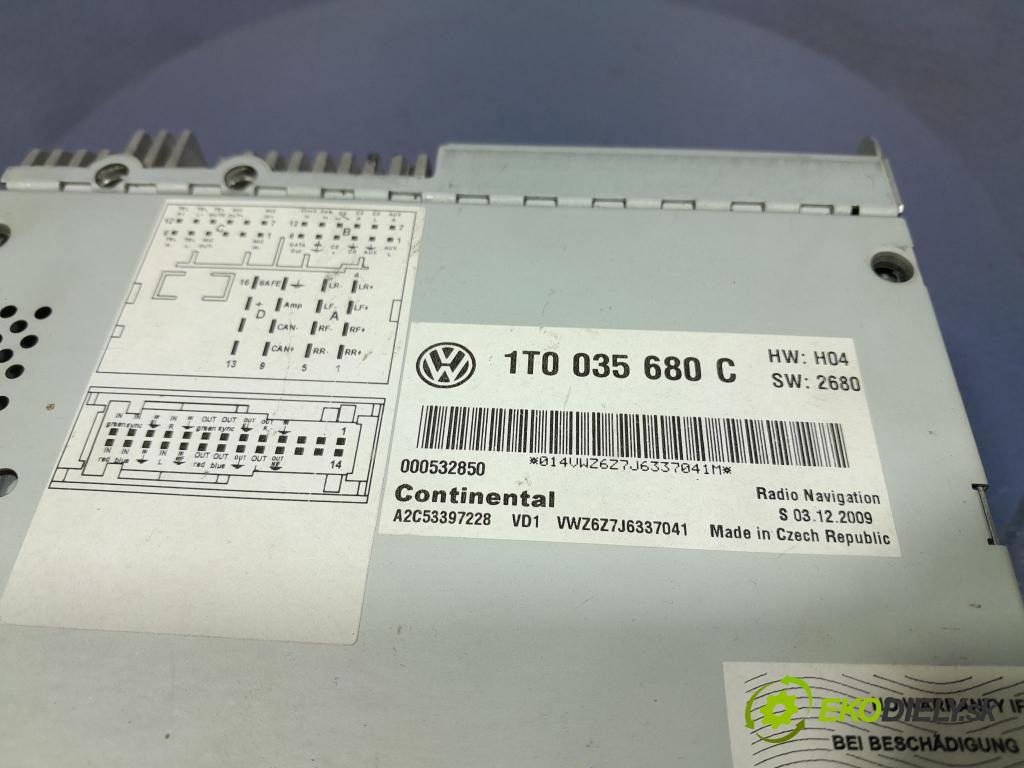 Vw Passat 2008 Radio I Navigace: 1T0035680C