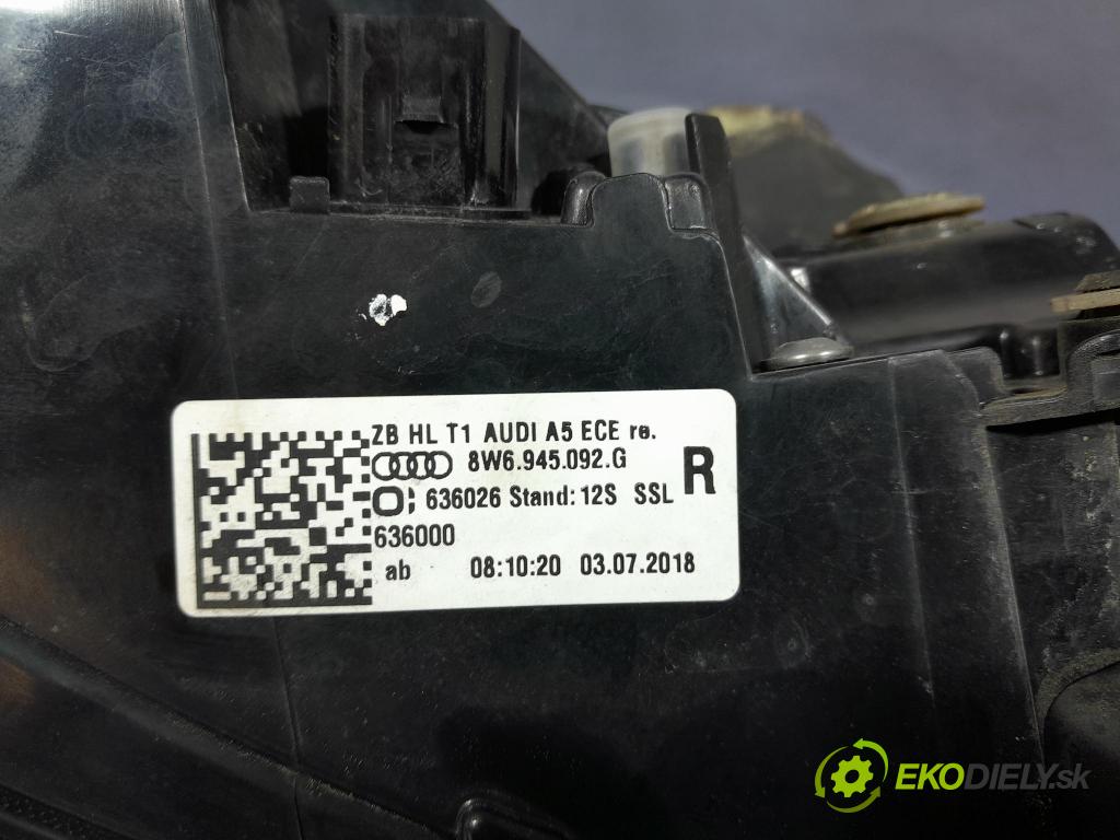 Audi A5 2018 světlo Zad: Práva: Mimo: 8W6945092G