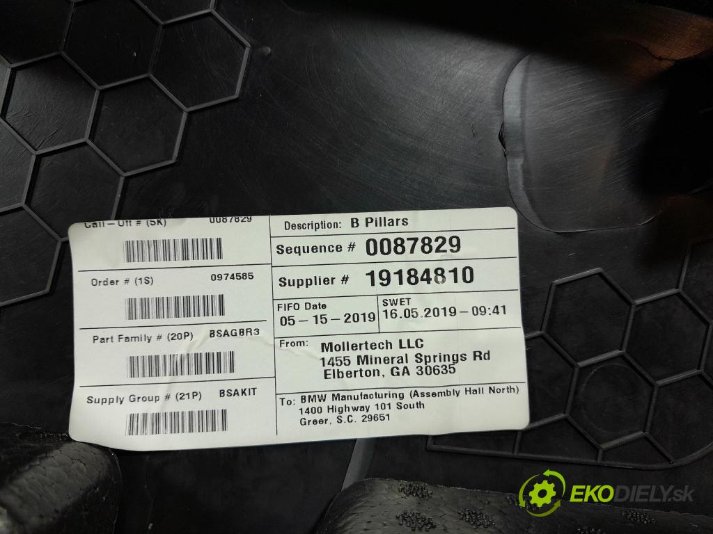 Bmw X6 2019 kryt Plast: Interiéry: 7324914
