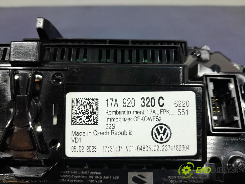 Vw T-Roc 2023 prístrojovka/ budíky 17A920320C
