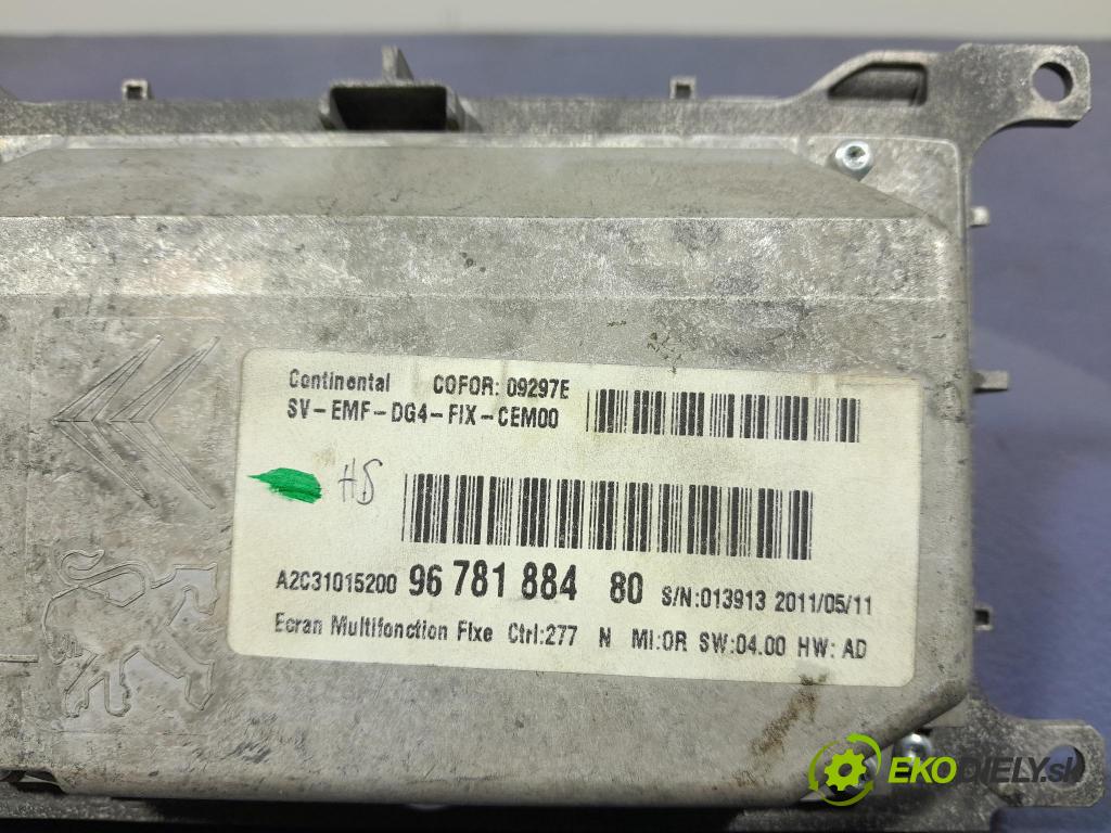 Peugeot 508 2011 displej Radio / GPS 9678188480