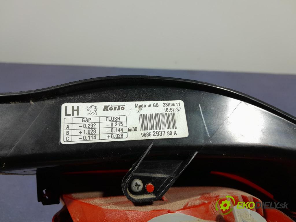 Peugeot 508 2011 světlo Zad: levá Mimo: 9686293780