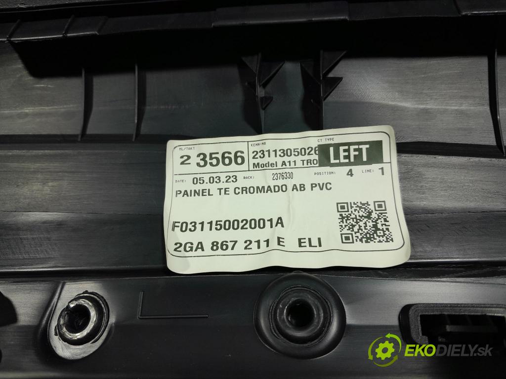 Vw T-Roc 2023 Tapacír: dveře Zad: levá 
