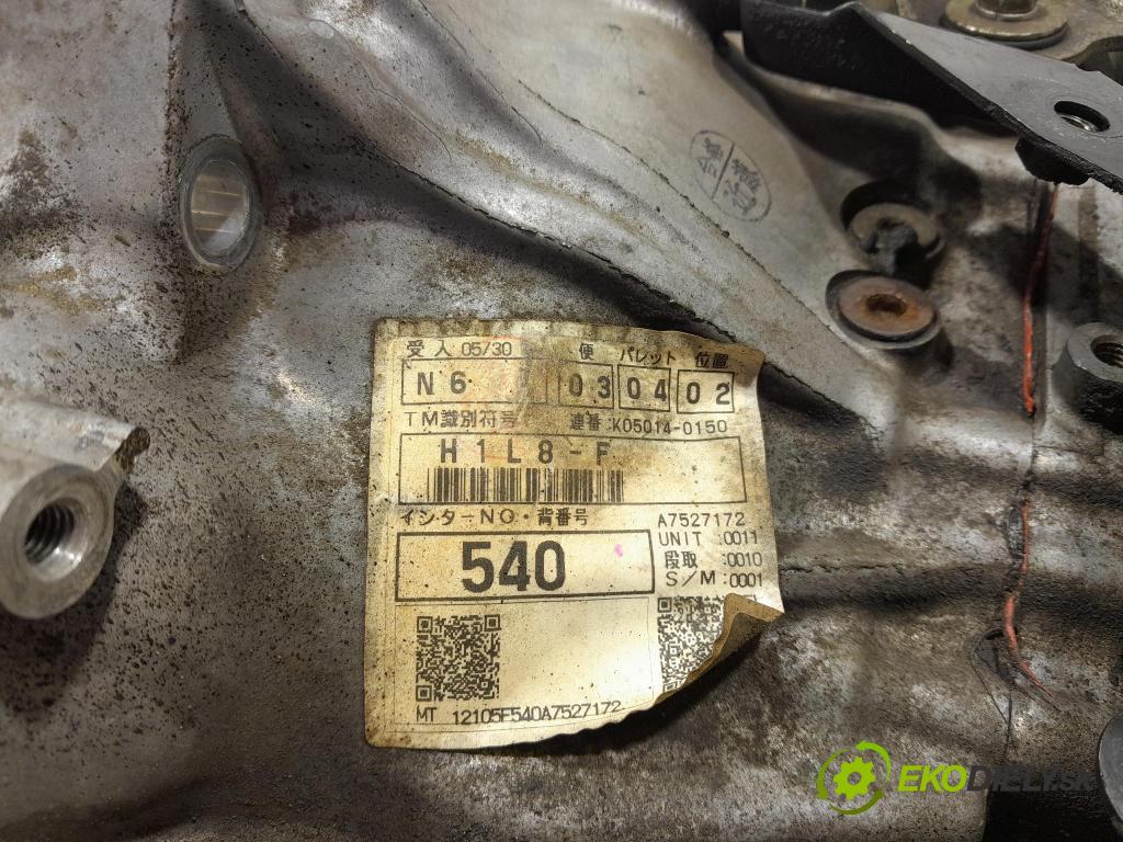 Toyota Rav4 2007 převodovka Ozubené kola: Manualna H1L8F