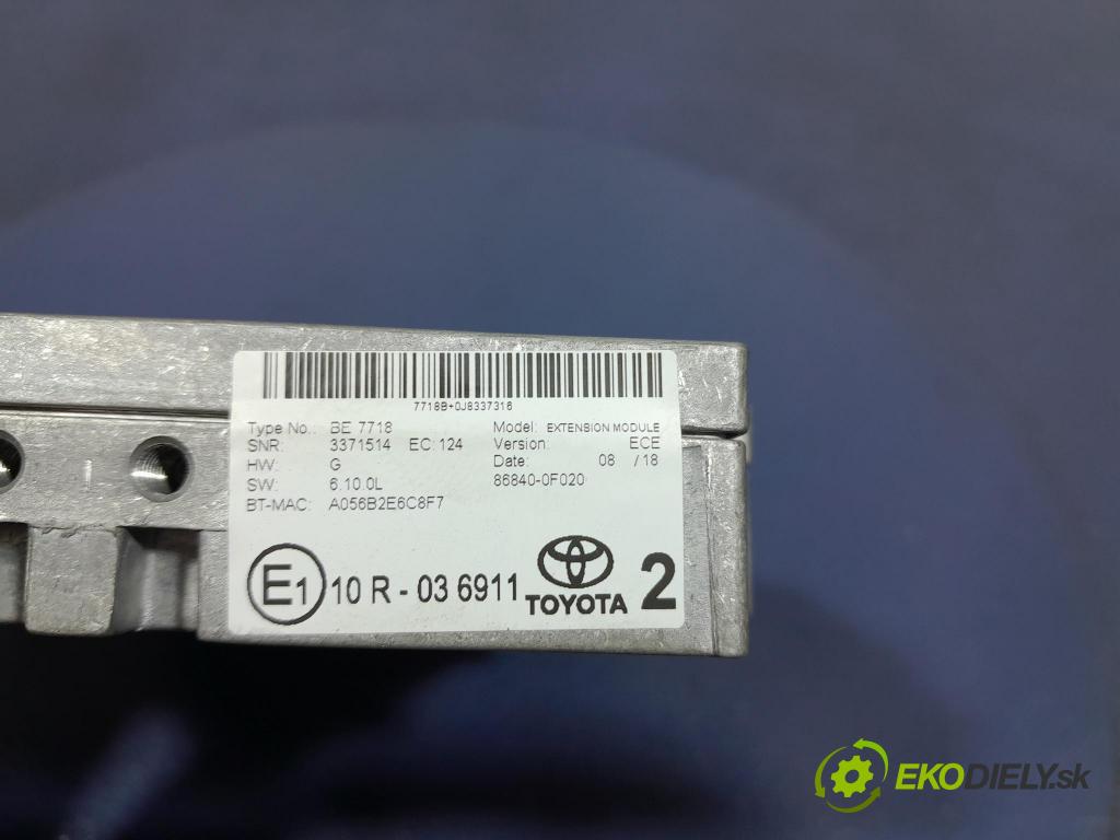 Toyota Auris 2017 řídící jednotka Bluetooth: / Telefonu: 6434C-BE2808