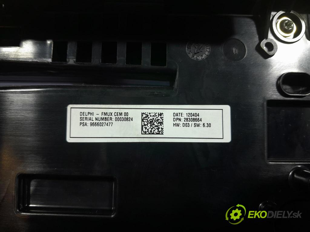 Citroen C4 2012 prepínač Klimatizácia: Prúd vzduchu: 9666027477