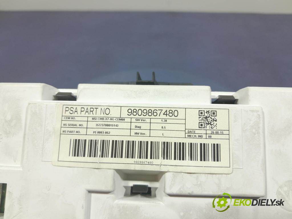 Citroen C5 2015 prístrojovka/ budíky 9809867480