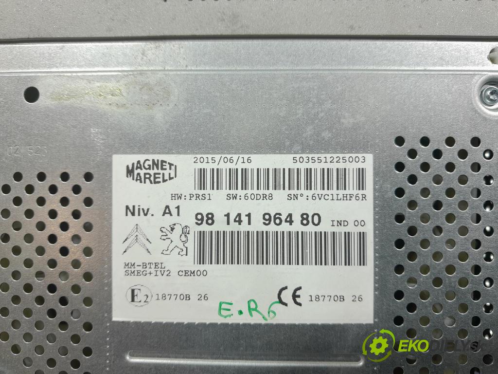 Citroen C5 2015 Radio I Navigácia: 9814196480