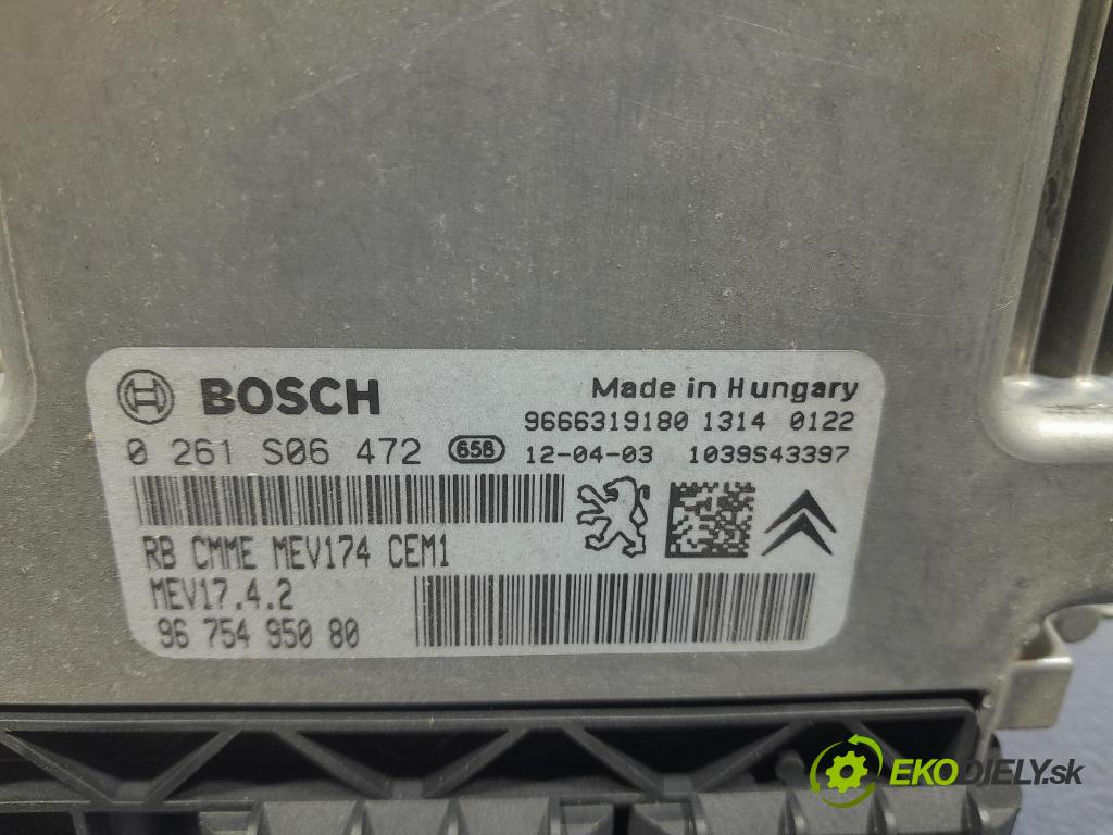 Citroen C4 2012 řídící jednotka Motor: 9675495080