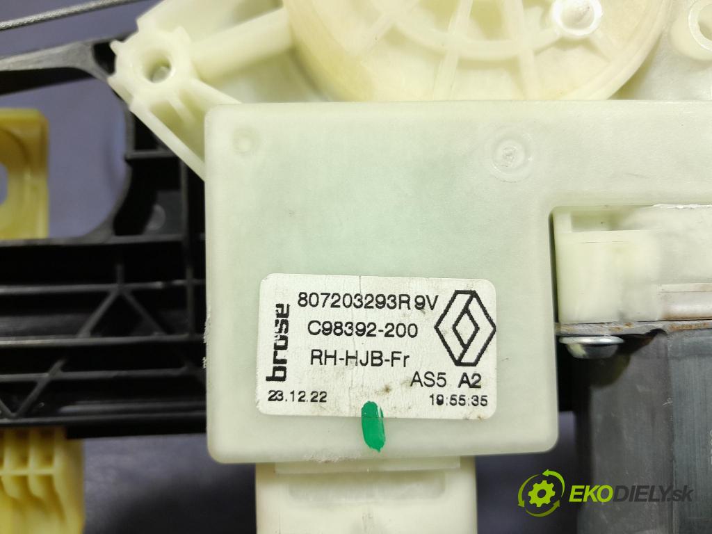 Renault Captur 2023 mechanismus stahování Sklenka: před v pravo: 807203293R