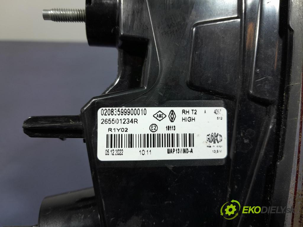 Renault Captur 2023 svetlo / reflektor zad Prava: Vnútri: 265501234R
