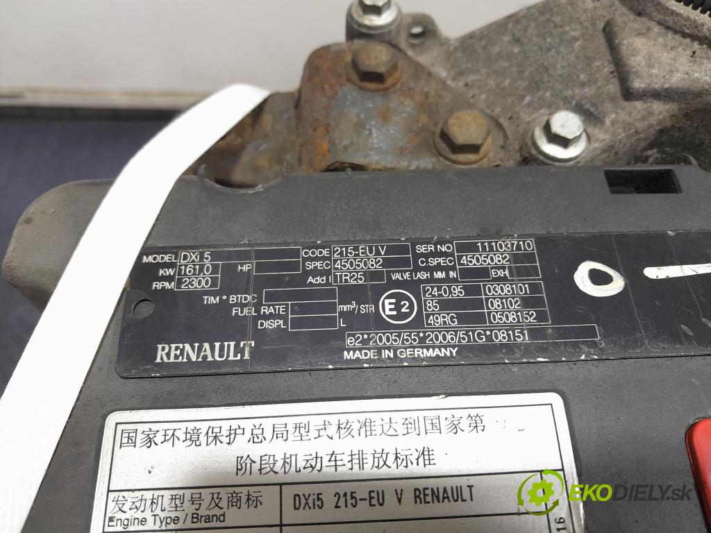 Renault Midlum 2011 motor Diesel: DXi5