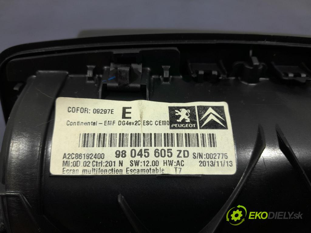 Peugeot 308 2013 Zobrazit: Rádio: / GPS 98045605ZD