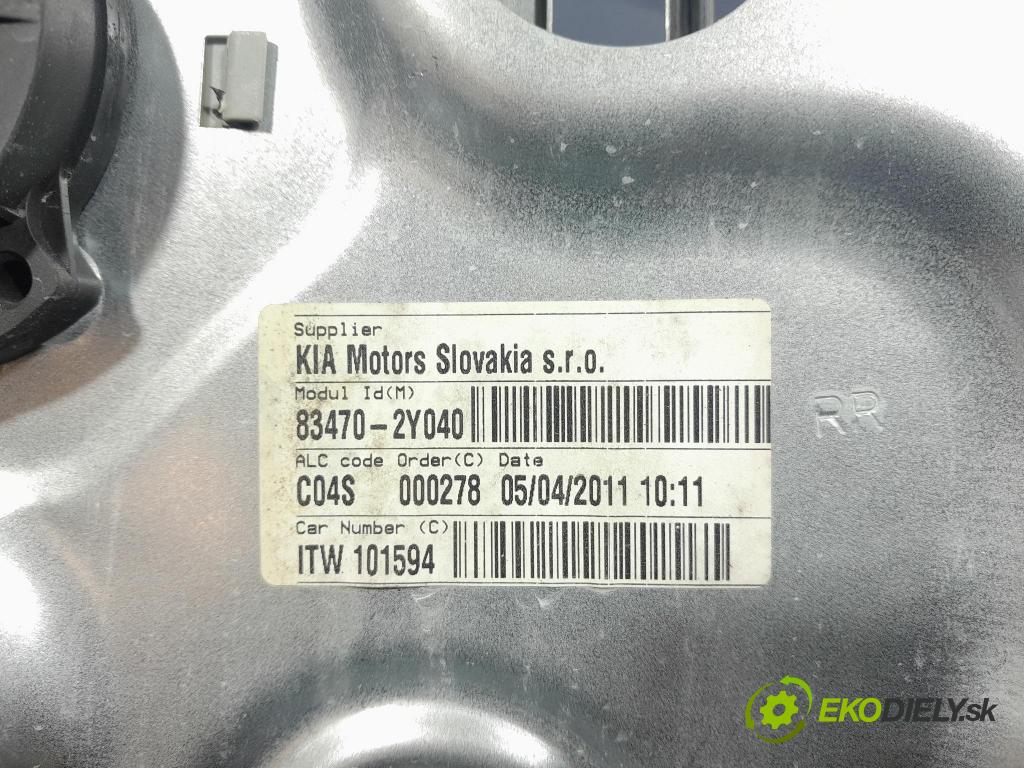 Hyundai Ix35 2011 mechanizmus okna Okná: zad Vľavo: 83470-2Y040